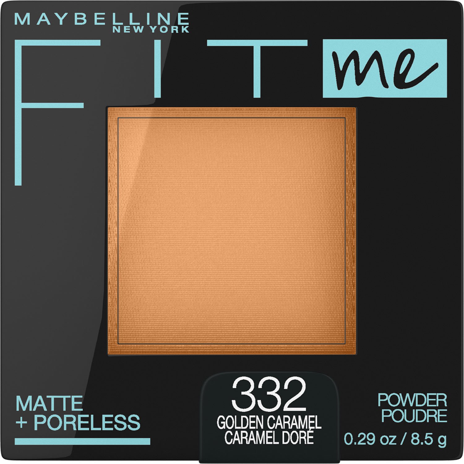 Fit Me® Matte + Poreless Powder Foundation Makeup Golden Caramel 332