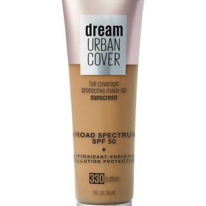 Dream Urban Cover® Flawless Coverage Foundation Makeup, Spf 50 Toffee