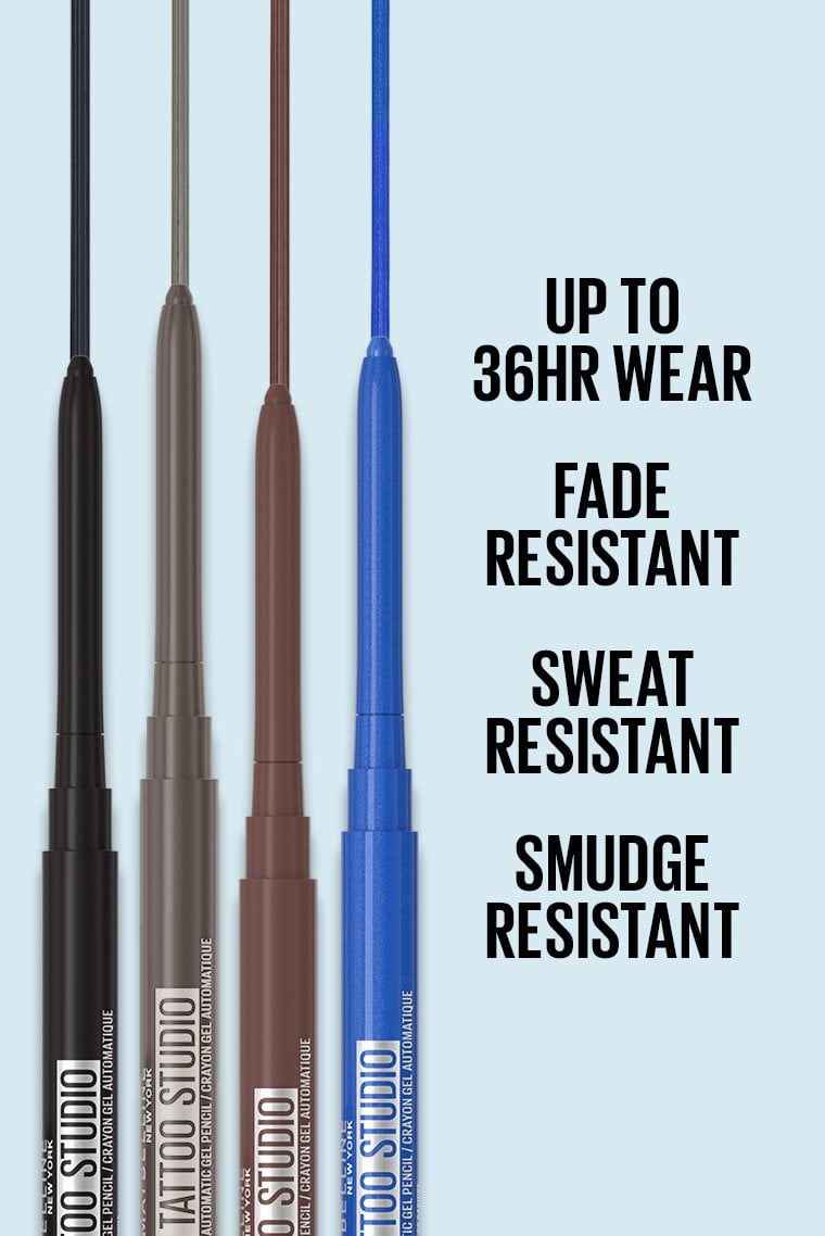 TATTOO STUDIO® AUTOMATIC GEL PENCIL EYELINER EYE MAKEUP Sleepless Sapphire - Image 4