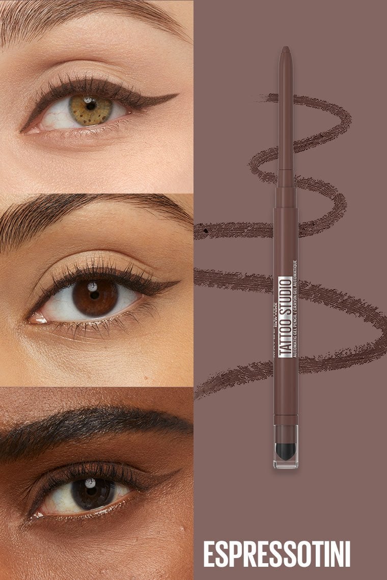 TATTOO STUDIO® AUTOMATIC GEL PENCIL EYELINER EYE MAKEUP Espressotini - Image 3