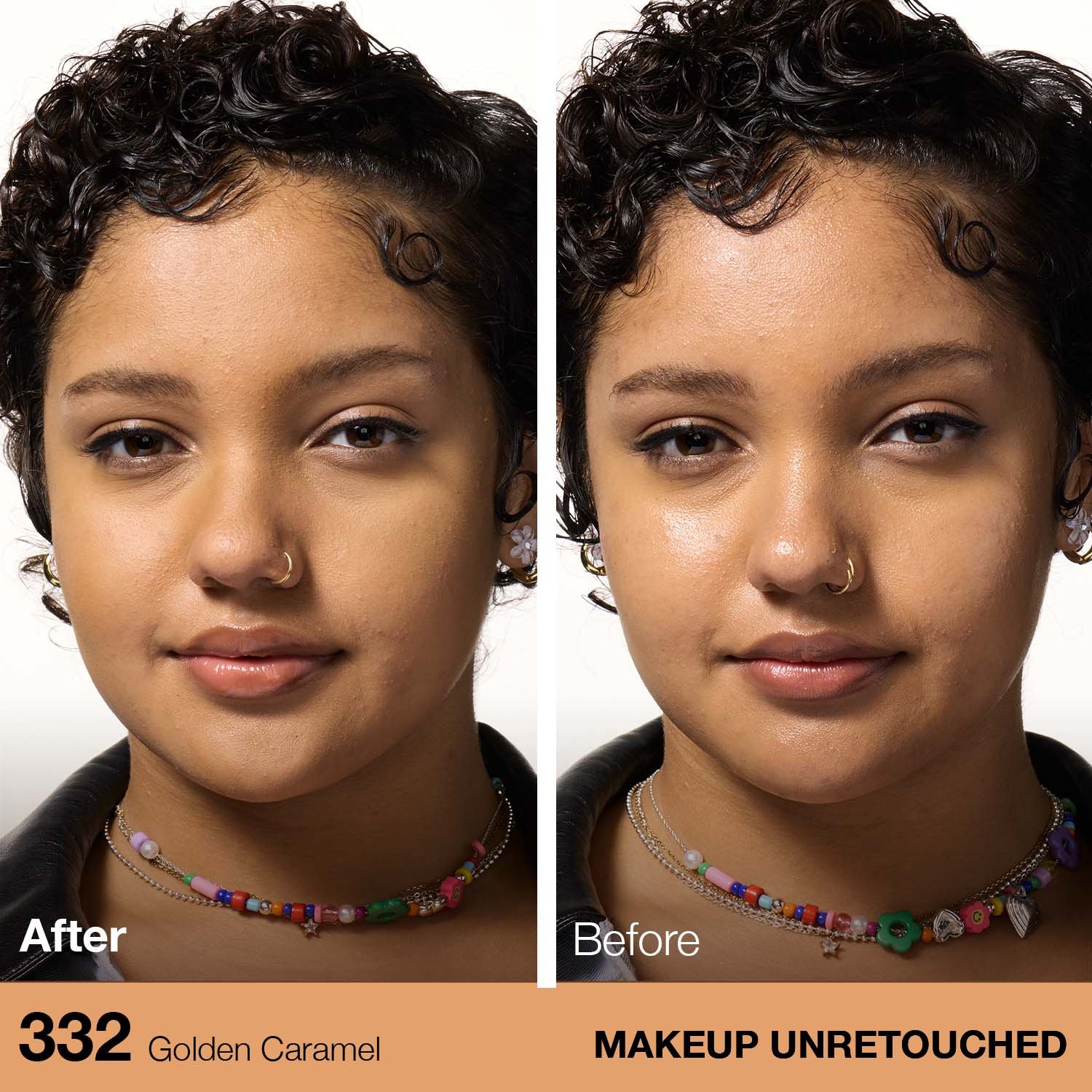 Fit Me® Matte + Poreless Powder Foundation Makeup Golden Caramel 332 - Image 3