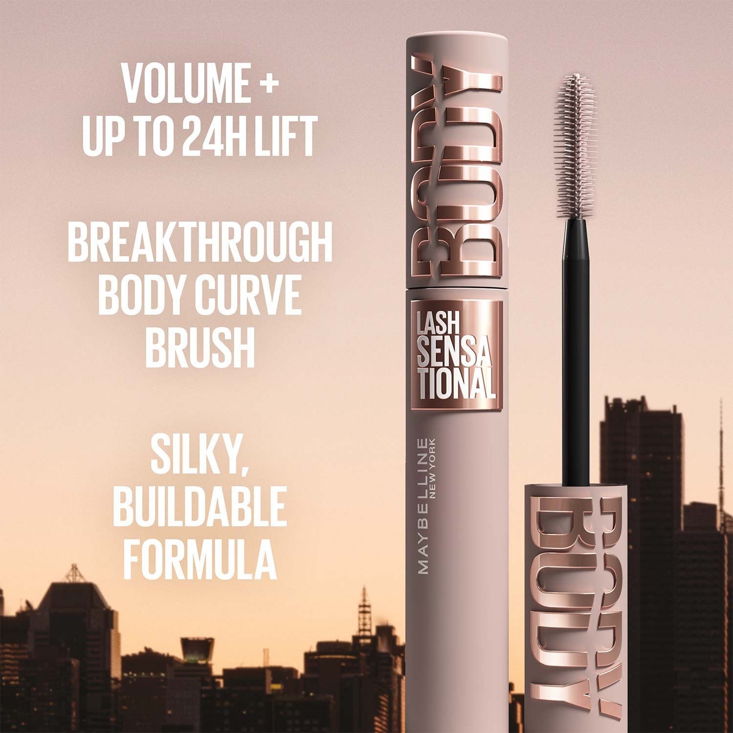 Lash Sensational Body™ Full Volume Lifting Washable Mascara Blackest Black - Image 5