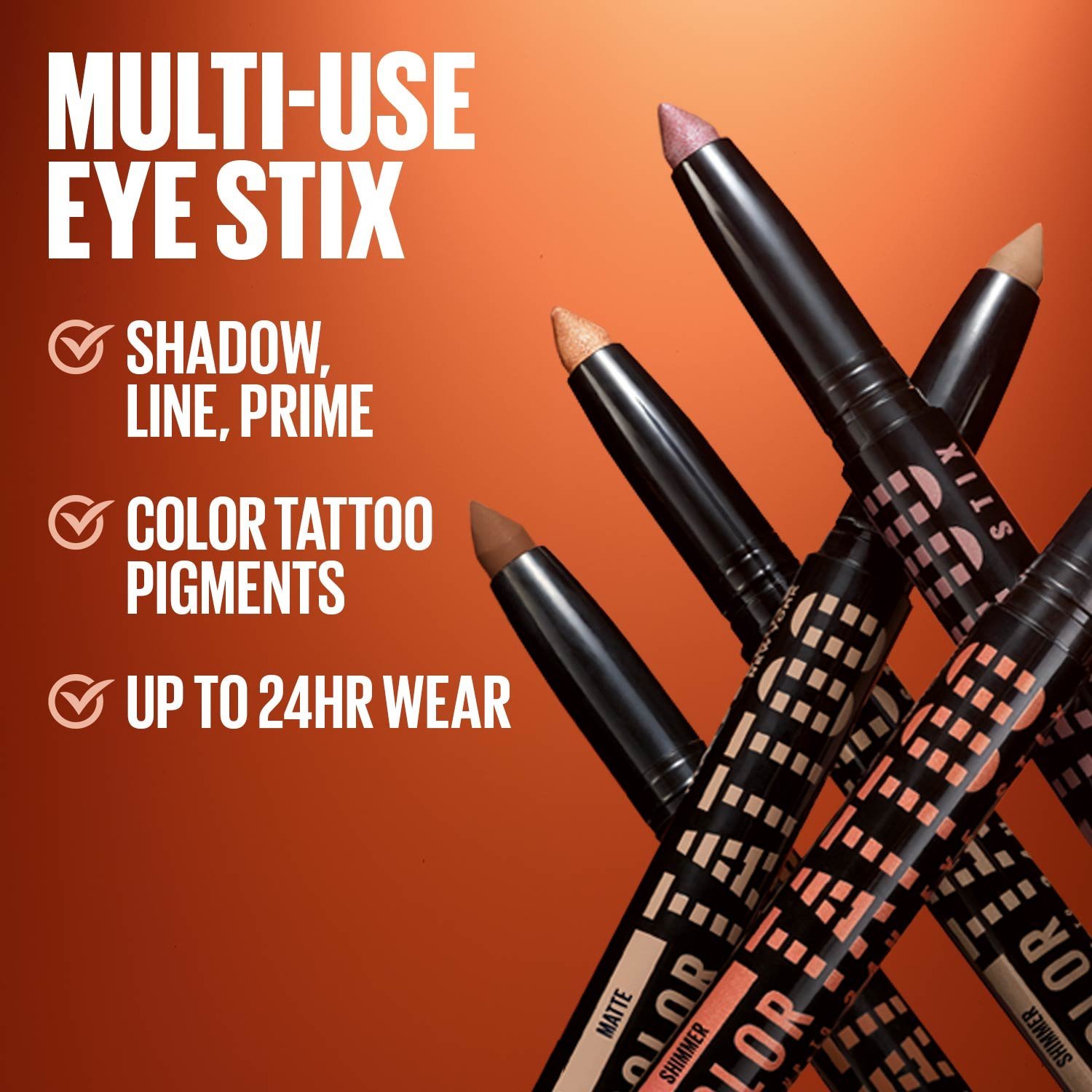Color Tattoo® Eye Stix Long Lasting Multi-Use Eyeshadow Stick, Liner, & Primer I am Determined - Image 4